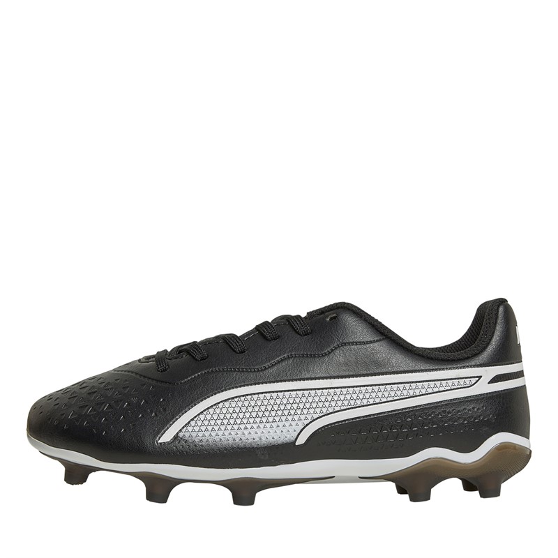 Puma Junior King Match FG/AG Firm/Artifical Ground Football Boots Black/White