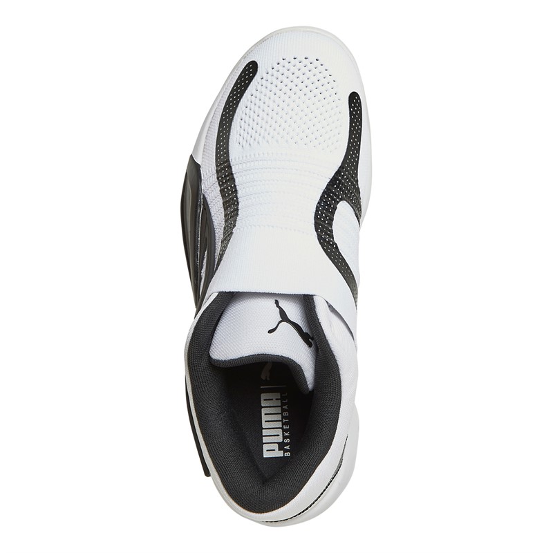 Puma Mens Rise Nitro Basketball Shoes Puma White/Puma Black