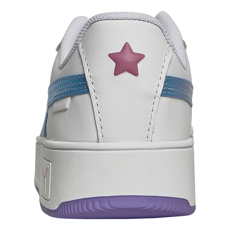 Puma Girls Carina Street Bouncy Sky Trainers White/Lavender