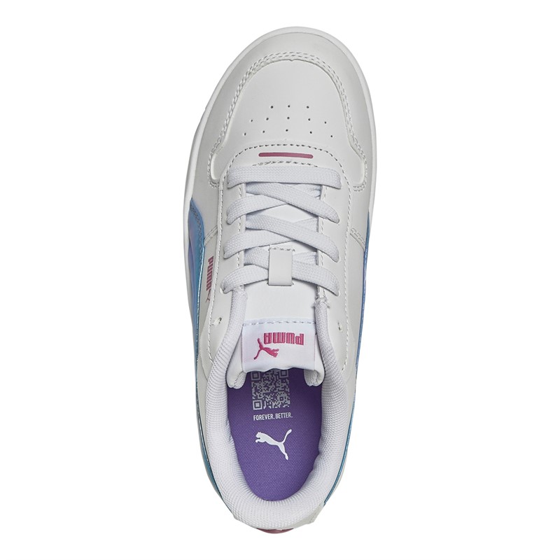 Puma Girls Carina Street Bouncy Sky Trainers White/Lavender