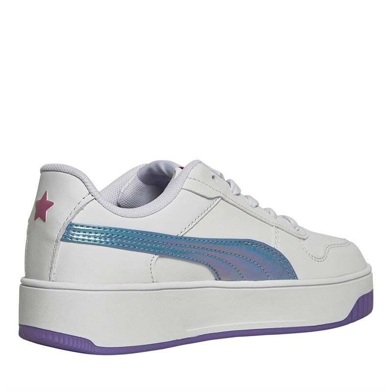 Puma Girls Carina Street Bouncy Sky Trainers White/Lavender