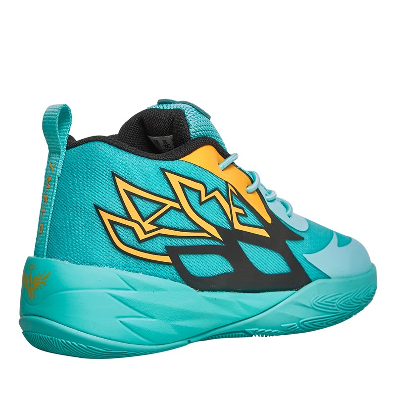 Puma Infant Boys LaMelo Ball MB.02 Buzz City Basketball Shoes Black/Blue/Yellow