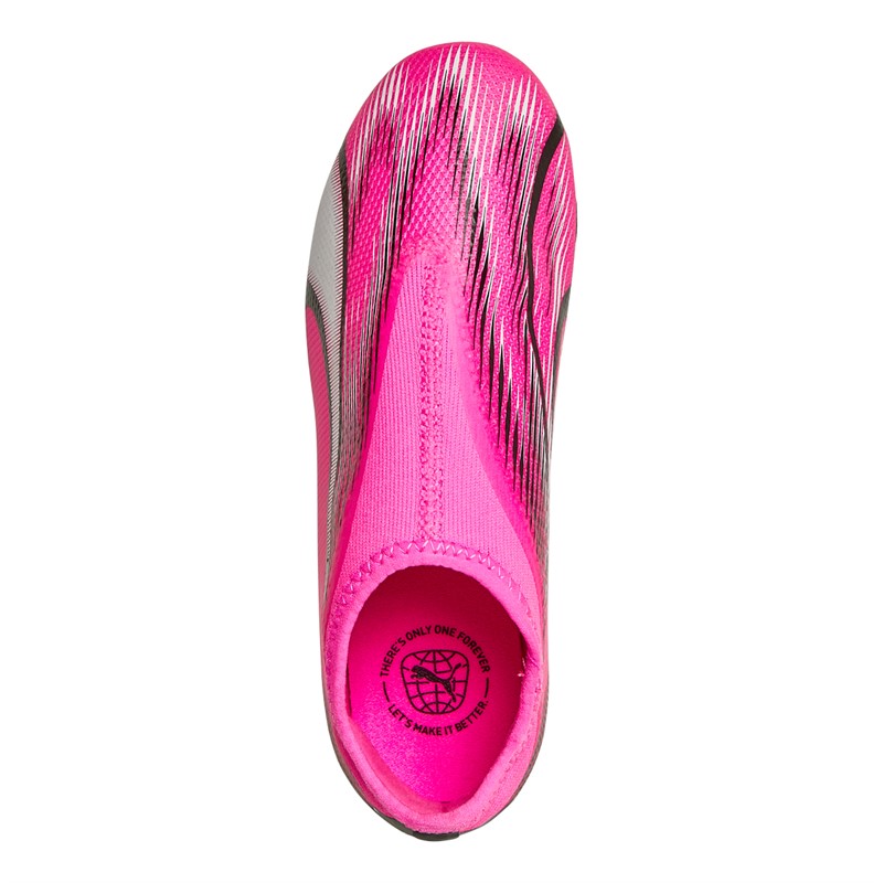 Puma Junior Ultra Match Laceless FG/AG Firm/Artificial Ground Football Boots Poison Pink