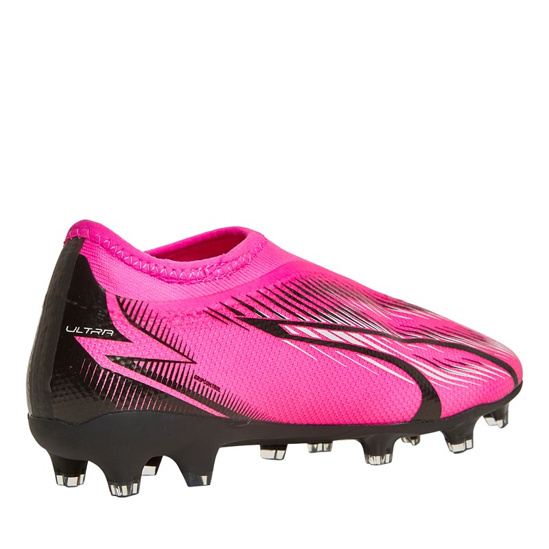 Puma Junior Ultra Match Laceless FG/AG Firm/Artificial Ground Football Boots Poison Pink