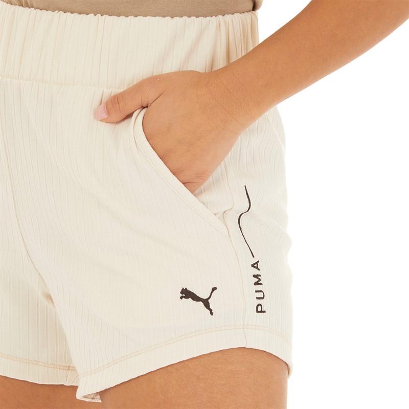 Puma Womens Studio Unwind Shorts Alpine Snow