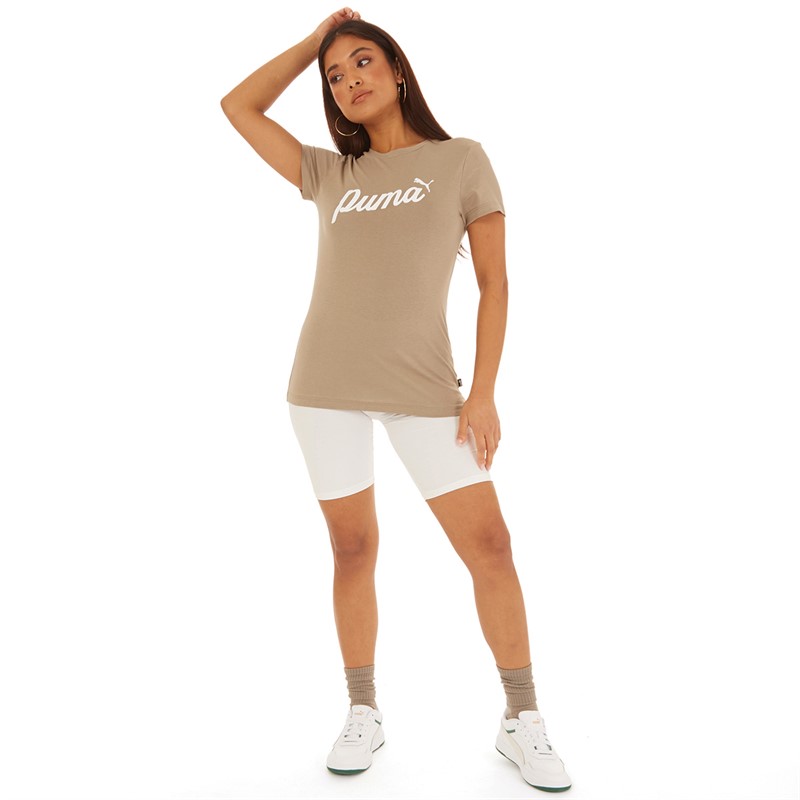 Puma Womens Essentials Logo T-Shirt Oak