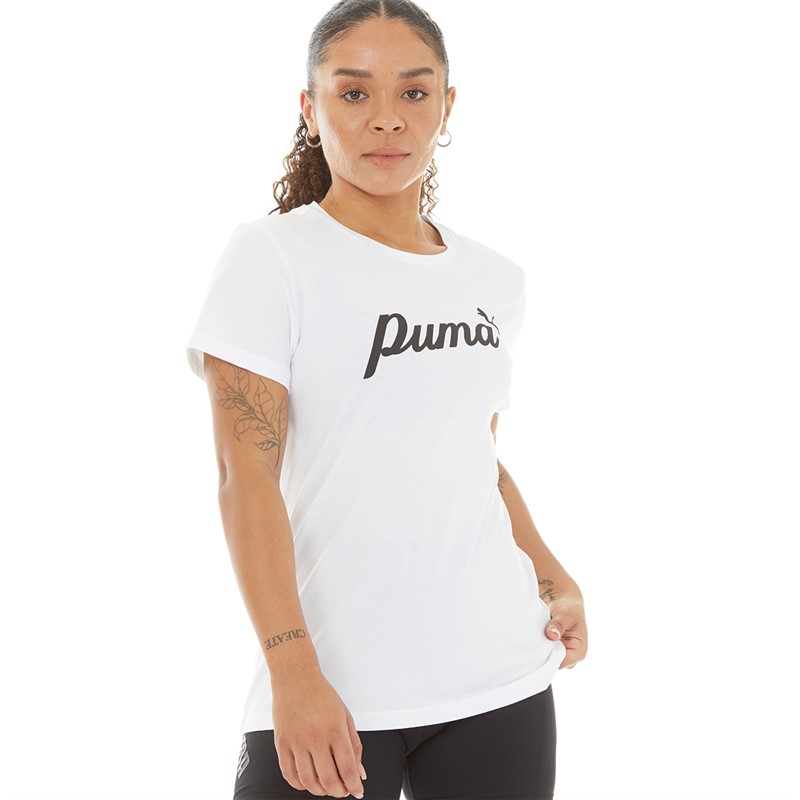 Puma Womens Essentials Logo T-Shirt Puma White