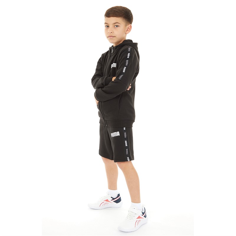 Puma Junior Boys Tape Full-Zip Hoodie Puma Black