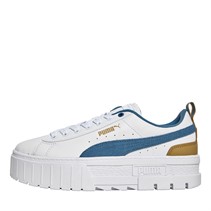 Puma Womens Mayze Leather Trainers Puma White Blue