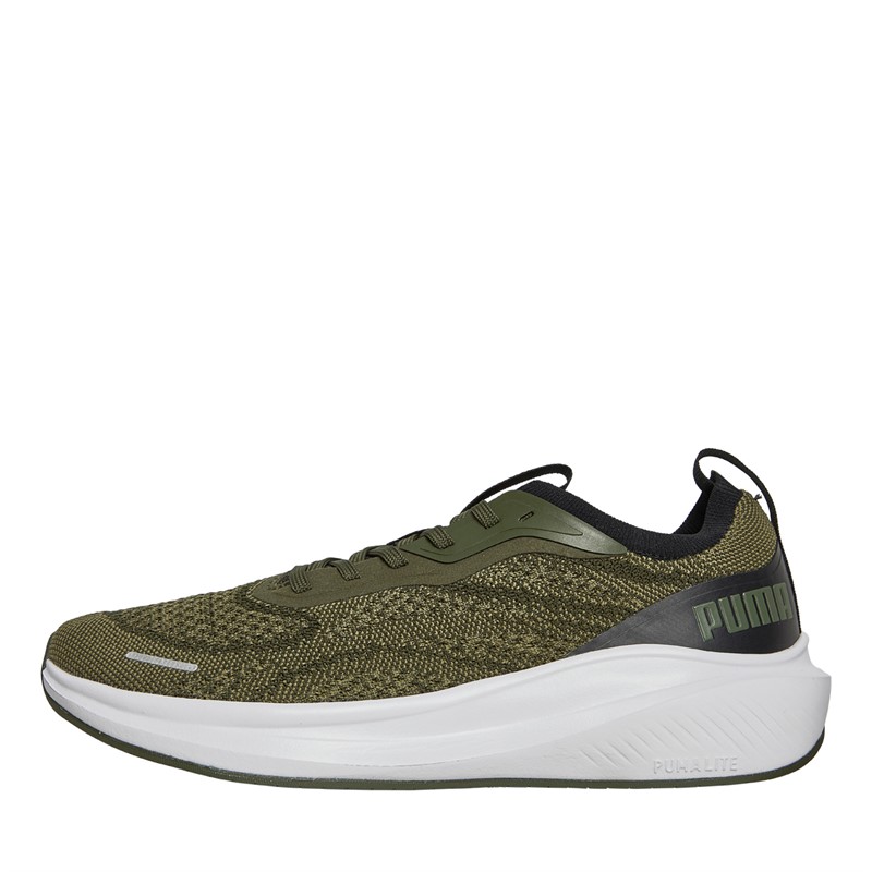 Puma Mens Skyrocket Lite Engineered Neutral Running Shoes Olive/Black