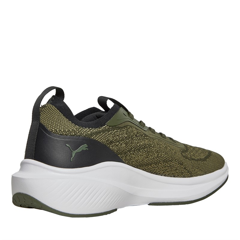 Puma Mens Skyrocket Lite Engineered Neutral Running Shoes Olive/Black