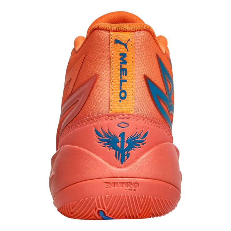 Puma Junior Boys LaMelo Ball MB.02 Supernova Basketball Shoes Coral/Orange