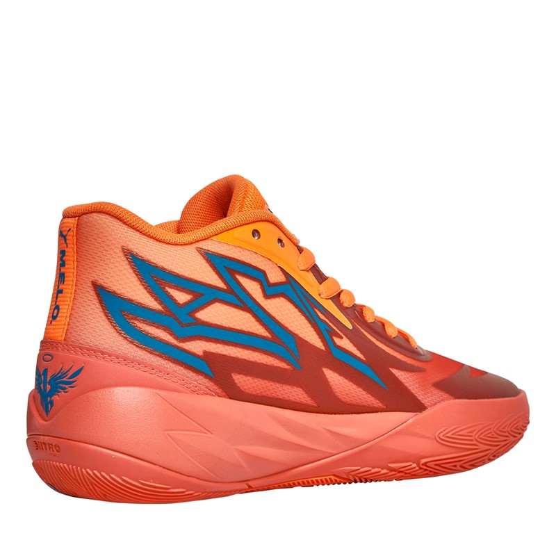 Puma Junior Boys LaMelo Ball MB.02 Supernova Basketball Shoes Coral/Orange