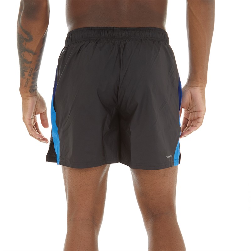 Puma Mens 5 Running Shorts Black/Blue