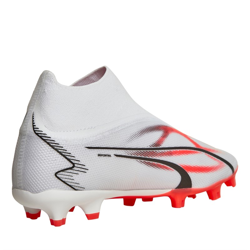 Puma Mens Ultra Match+ Laceless FG/AG Firm/Artificial Football Boots White/Orchid