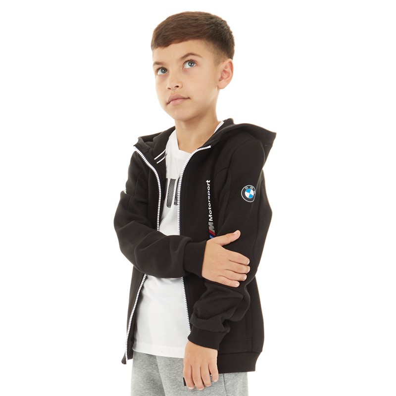 Puma Boys BMW Full Zip Hoodie Puma Black