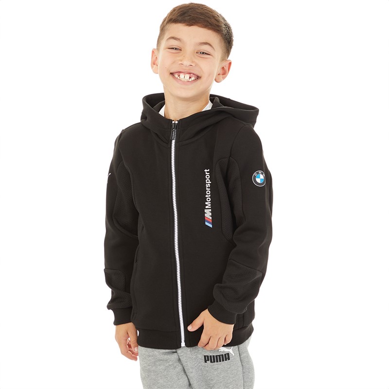 Puma Boys BMW Full Zip Hoodie Puma Black