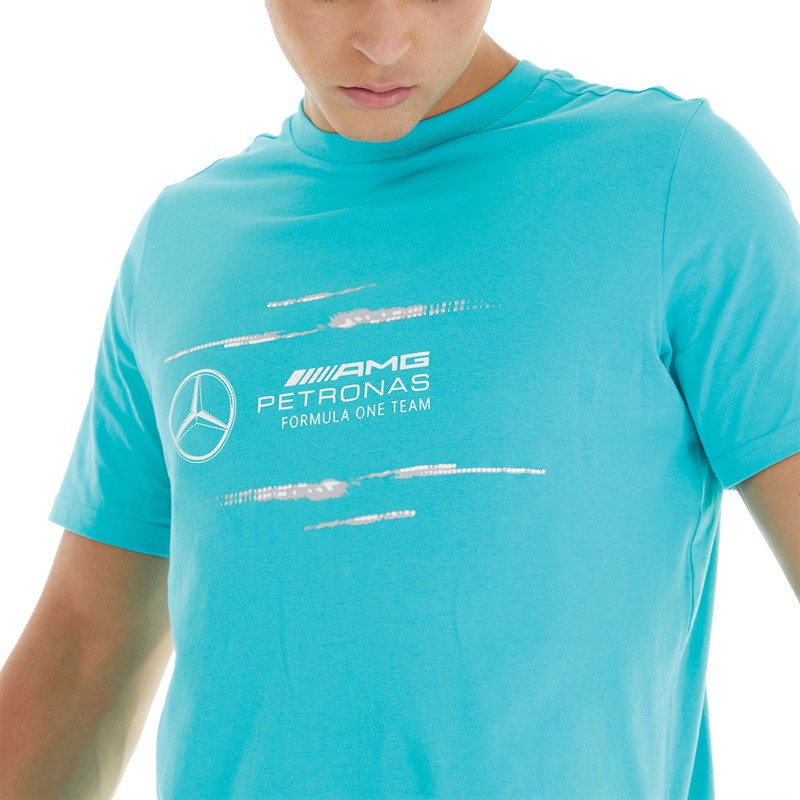 Puma Mens MAPF1 Mercedes AMG Petronas Logo T-Shirt Green