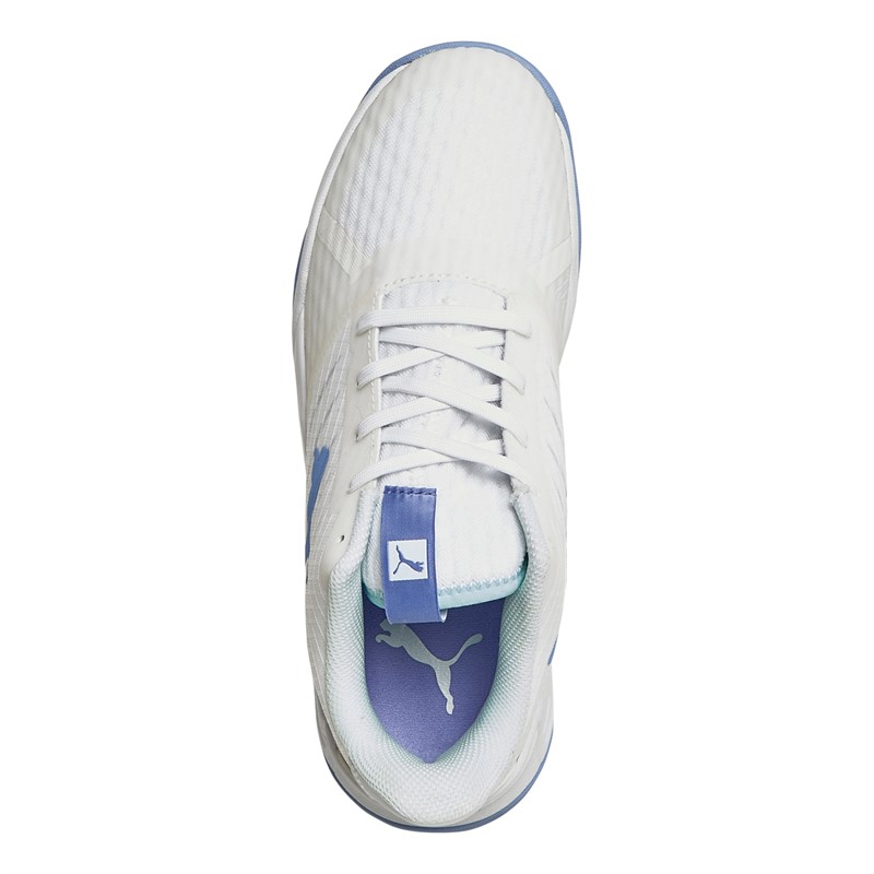 Puma Womens Accelerate Pro II W+ Indoor Court Shoes White/Blue