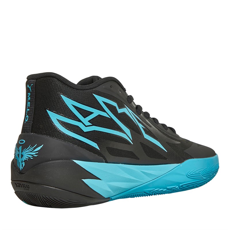 Puma Mens LaMelo Ball MB.02 Phenom Basketball Shoes Black/Blue