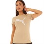 Puma Womens Cat Logo T-Shirt Tan