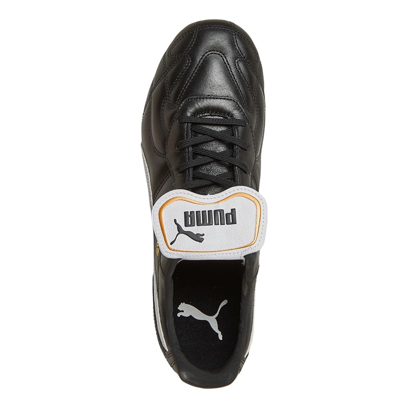 Puma Mens King Cup MXSG Mixed/Soft Ground Football Boots Black/White