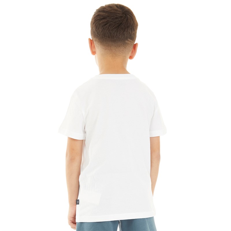 Puma Junior Boys Essentials Logo Lab Graphic T-Shirt Puma White