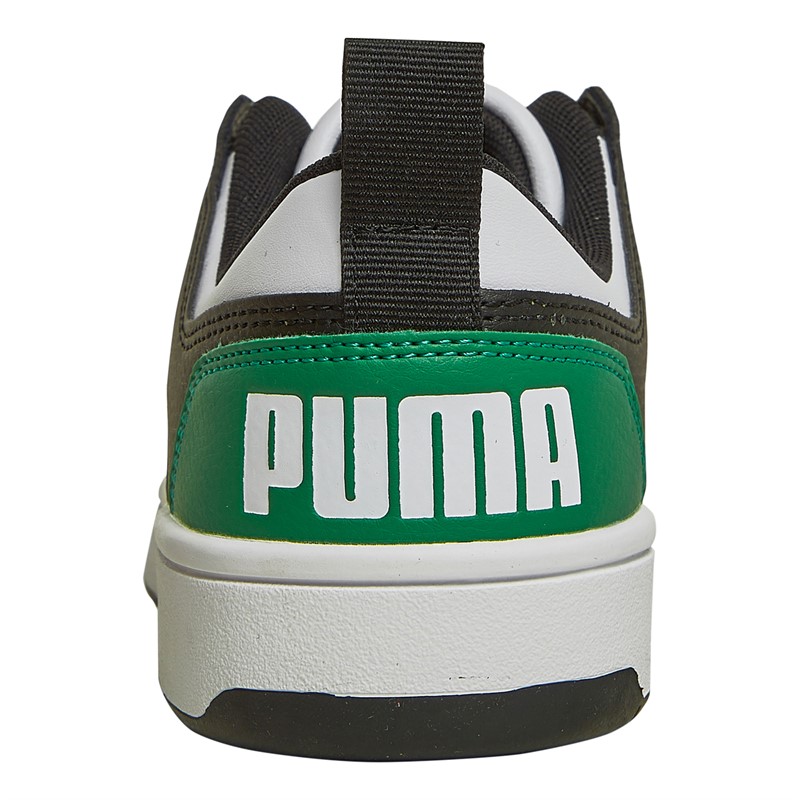 Puma Junior Boys Rebound Layup Lo SL Trainers White/Green/Black