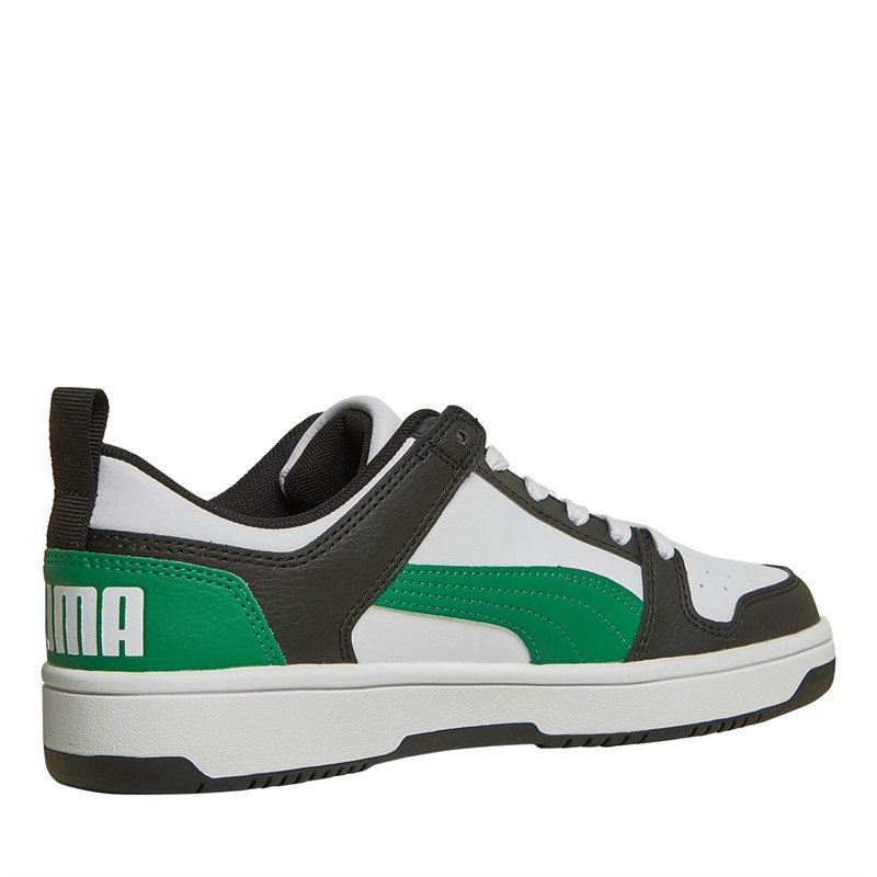 Puma Junior Boys Rebound Layup Lo SL Trainers White/Green/Black