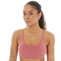 Puma Womens Low Impact Strappy Seamless Bra Top Pink/Orange