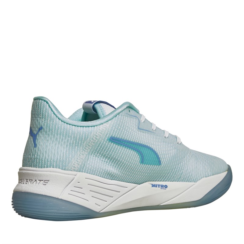 Puma Womens Accelerate Turbo Nitro II W+ Indoor Court Shoes White/Purple