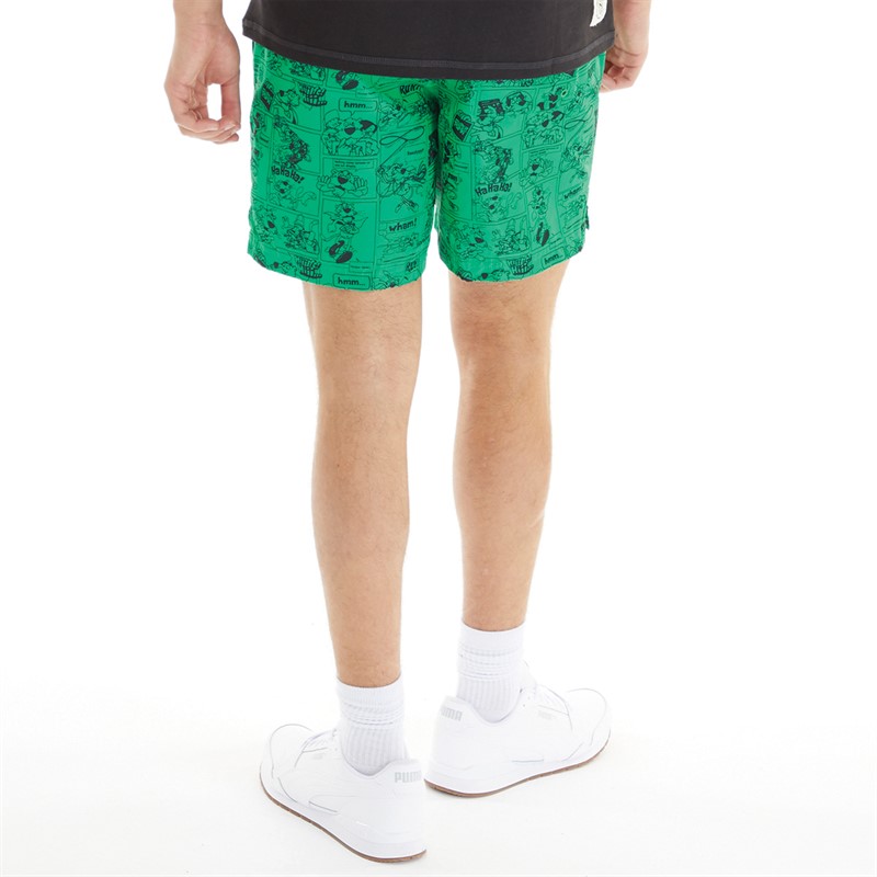 Puma Mens Classics Super Puma Shorts Green