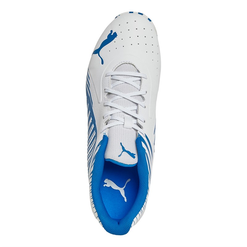 Puma 22 FH Rubber Cricket Shoes White/Blue