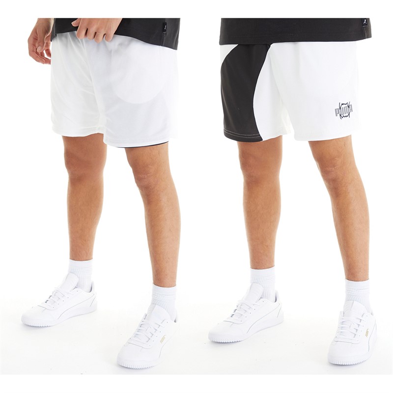 Puma Mens Flare Reversible Shorts Black/White