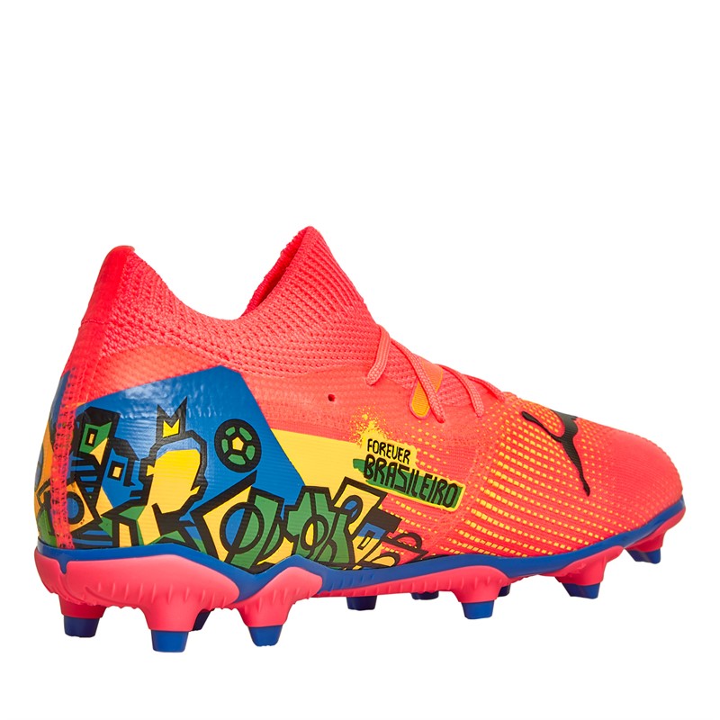 Puma Junior Future 7 Match Neymar Jr. FG/AG Firm/Artificial Ground Football Boots Sunset Glow