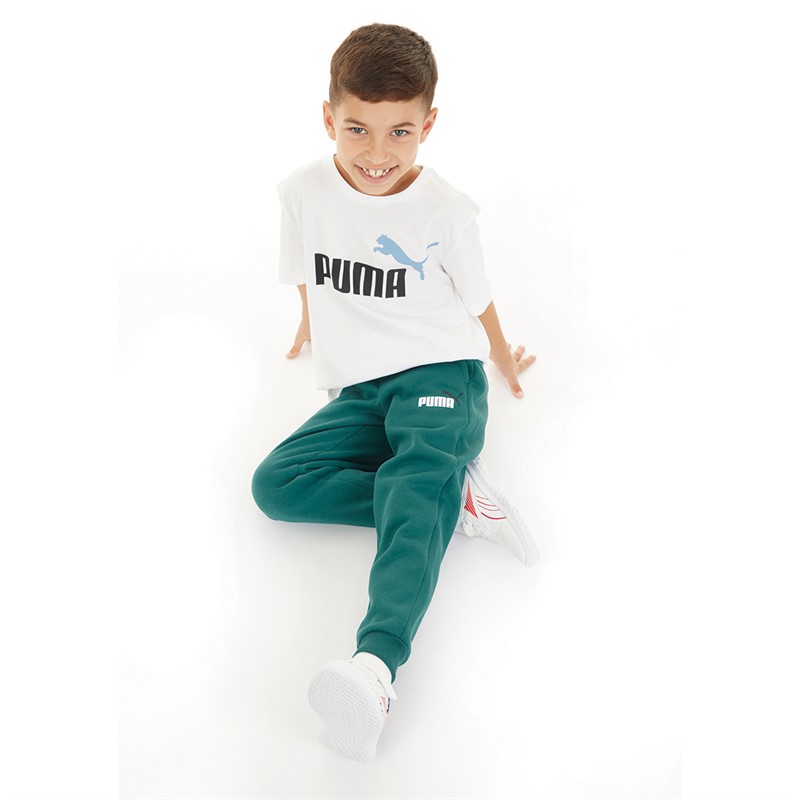 Puma Boys Essentials Logo Joggers Green