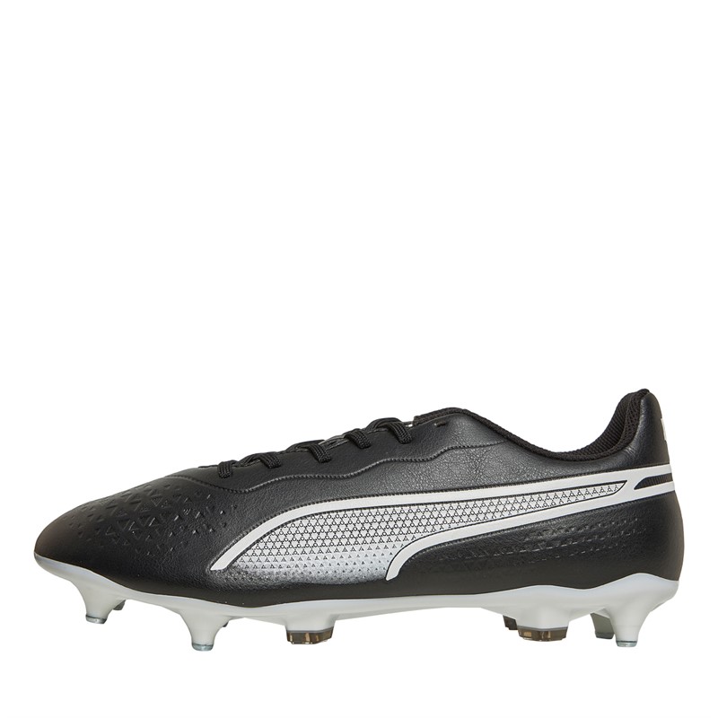 Puma Mens King Match MXSG Mixed/Soft Ground Football Boots Black/White