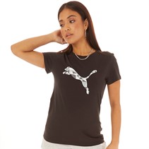 Puma Womens Graphics Cat T-Shirt Puma Black