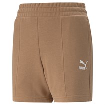 Puma Womens Classics Pintuck Shorts Tan