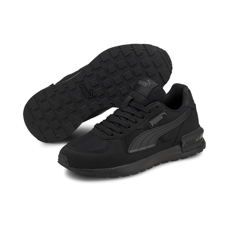 Puma Junior Graviton Trainers Black/Black/Grey