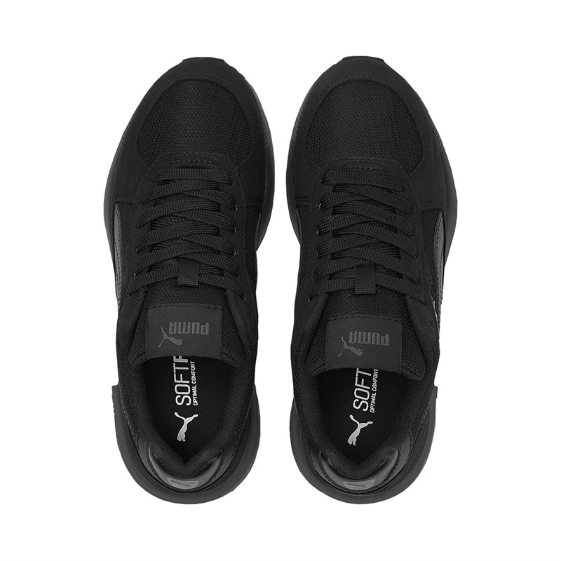 Puma Junior Graviton Trainers Black/Black/Grey