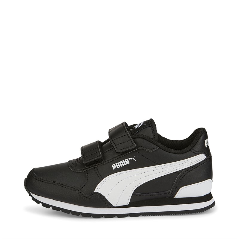 Puma Kids ST Runner V3 L Velcro Trainers Black/White