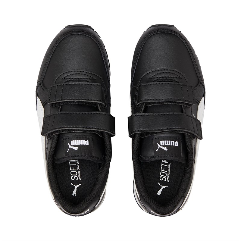 Puma Kids ST Runner V3 L Velcro Trainers Black/White