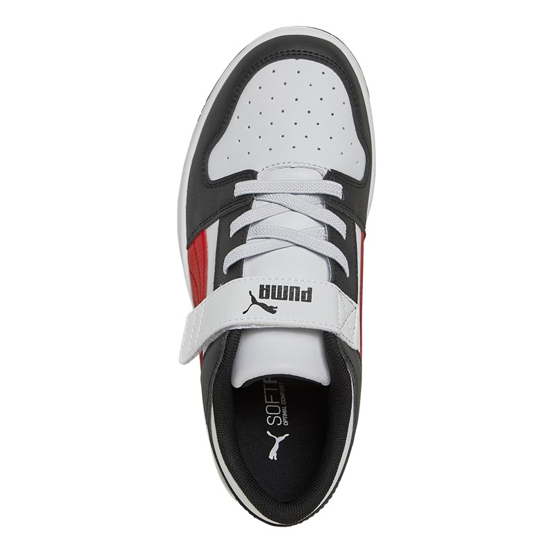 Puma Kids Rebound Layup Lo SL V Trainers White/Black/Red