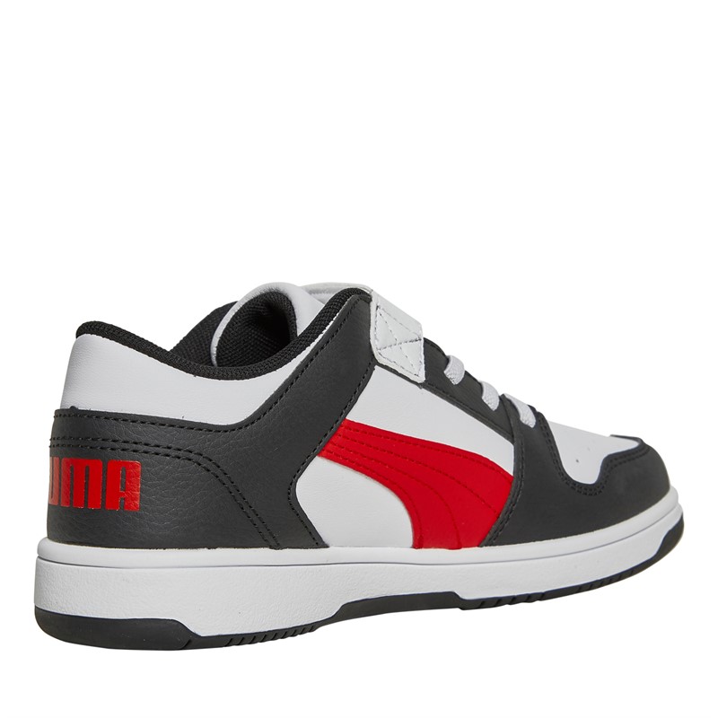 Buy Puma Kids Rebound Layup Lo SL V Trainers White Black Red