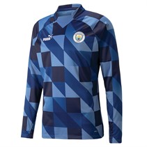 Puma Mens MCFC Manchester City Prematch Sweatshirt Lake Blue