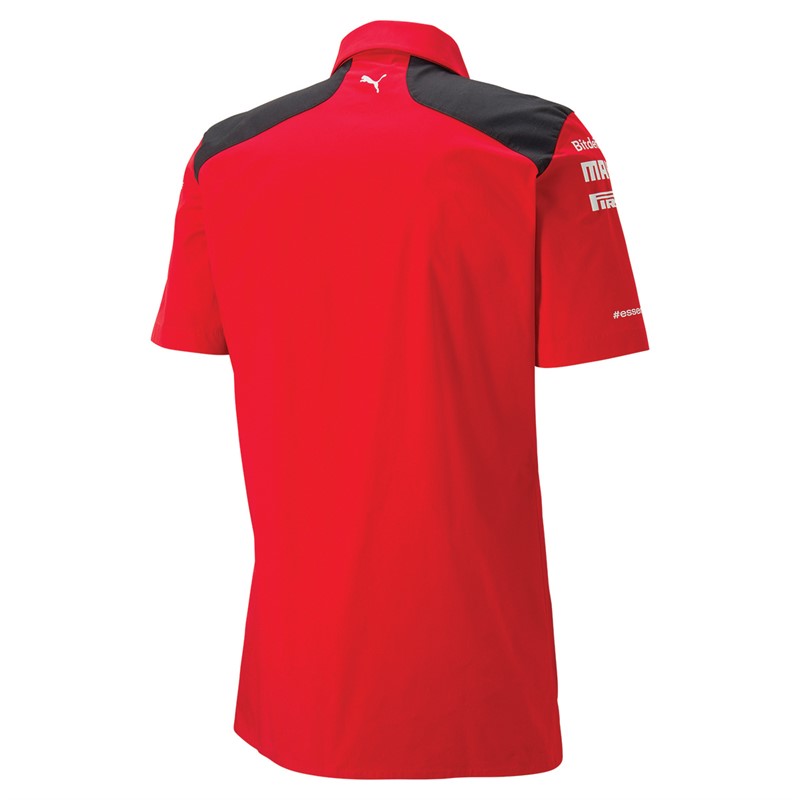 Puma Mens Scuderia Ferrari Team Short Sleeve Shirt Rosso Corsa