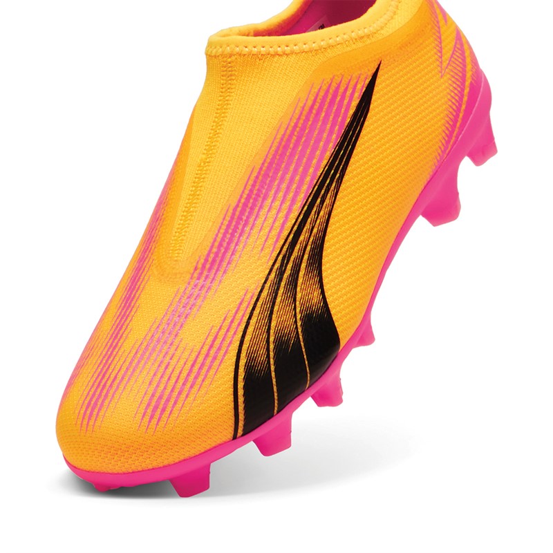 Puma Kids Ultra Match Laceless FG/AG Firm/Artificial Ground Football Boots Sun Stream