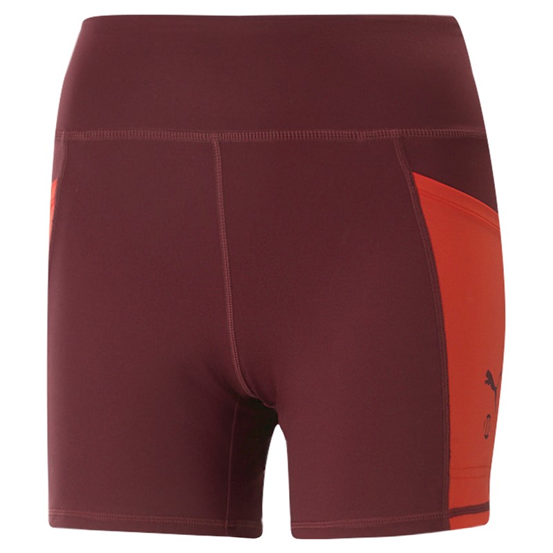 Puma Womens Puma X Modibodi Recycled Active Cycle Shorts Auberg/Burnt