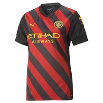 Puma Womens MCFC Manchester City Away 2022/23 Jersey Black/Red